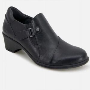 JBU Kyley Ladies' Size 7.5 Heeled Adjustable Comfort Shoes, Black